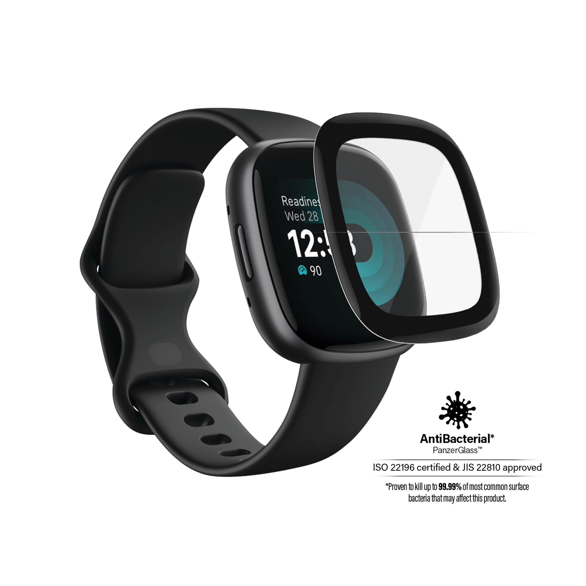 PanzerGlass® Fitbit Versa 4 | Versa 3 | Sense | Skærmbeskyttelse
